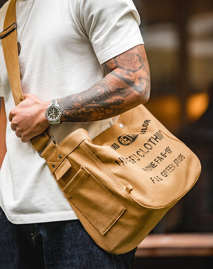 American Large Capacity Alphabet Canvas Locomotive Men's Bag - Harmony Gallery