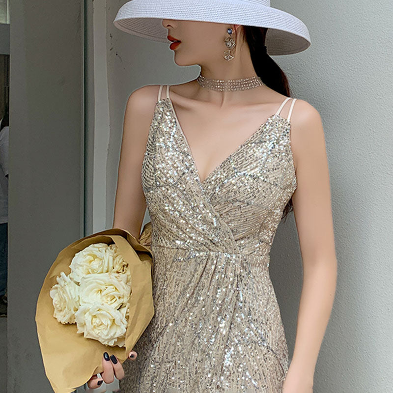 Celebrity Evening Banquet Fishtail Host High-End Women's Dress - Harmony Gallery