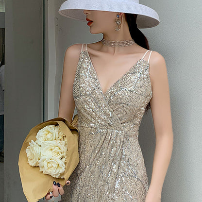 Celebrity Evening Banquet Fishtail Host High-End Women's Dress - Harmony Gallery