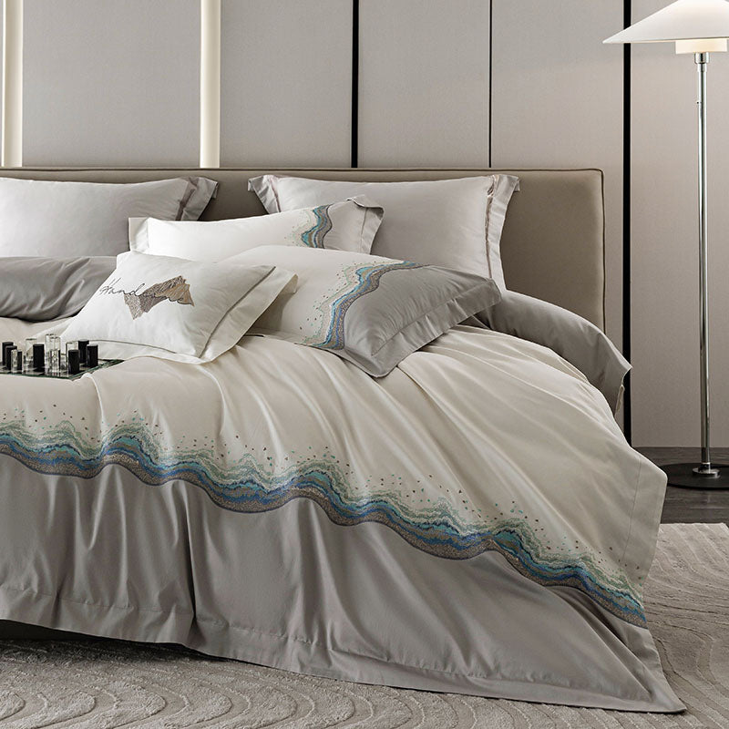 American Light Luxury High-End Embroidery Quilt Cover Bed Set - Harmony Gallery