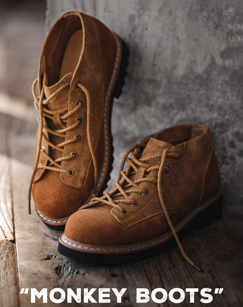 Low-Cut Retro British Style Short-Face Martin Casual Men's Boot - Harmony Gallery