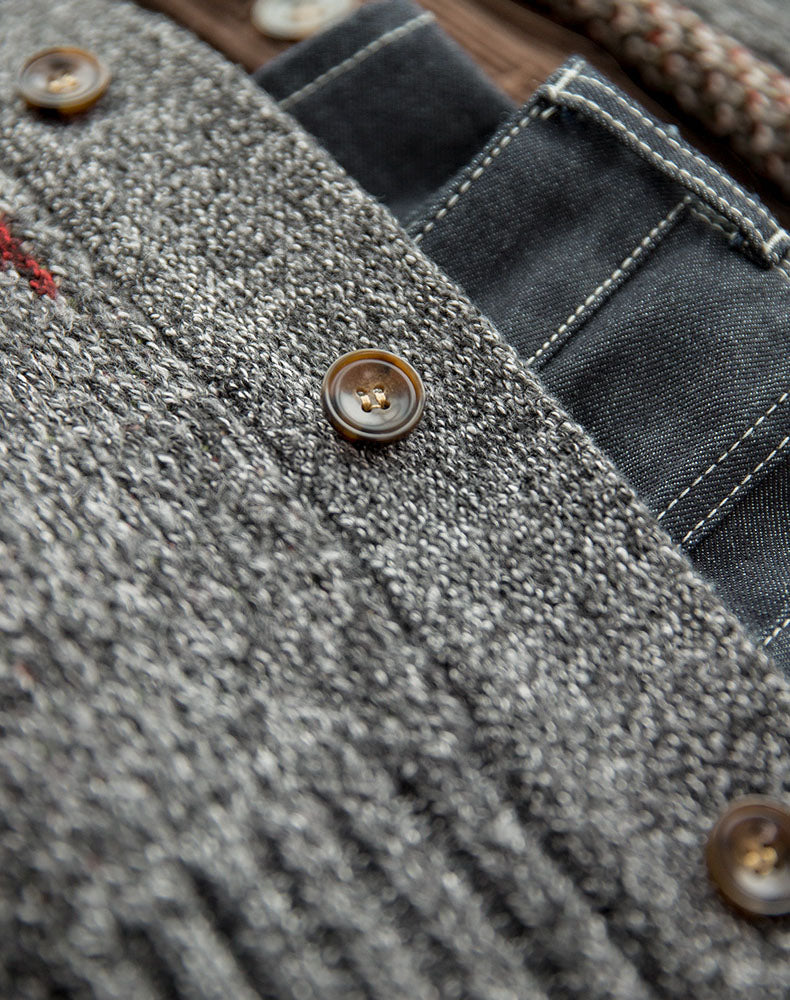 American Retro Indian Cardigan Knitted Men's Jacket - Harmony Gallery