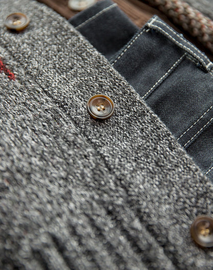 American Retro Indian Cardigan Knitted Men's Jacket - Harmony Gallery