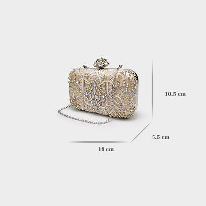 Banquet High Matching Diamond Bride Clutch Bag - Harmony Gallery