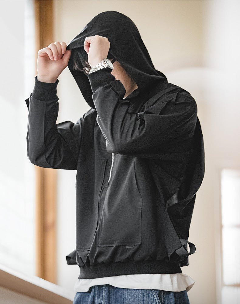 American Casual Half Zipper Function Hooded Men's Sweater - Harmony Gallery
