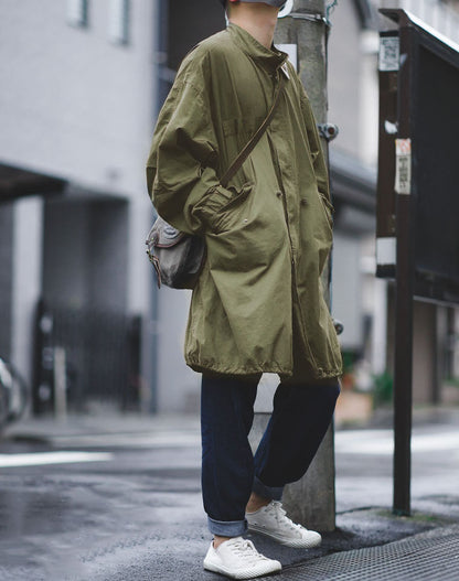 American Retro World War II M51 Fishtail Trench Men's Coat - Harmony Gallery