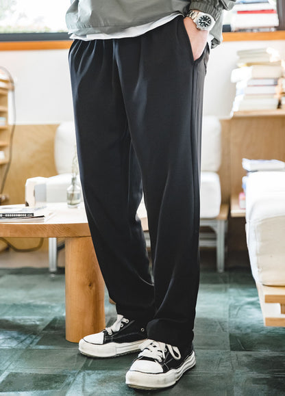 Tooling Casual Anti-Wrinkle Elastic-Waist Straight Men's Trousers - Harmony Gallery