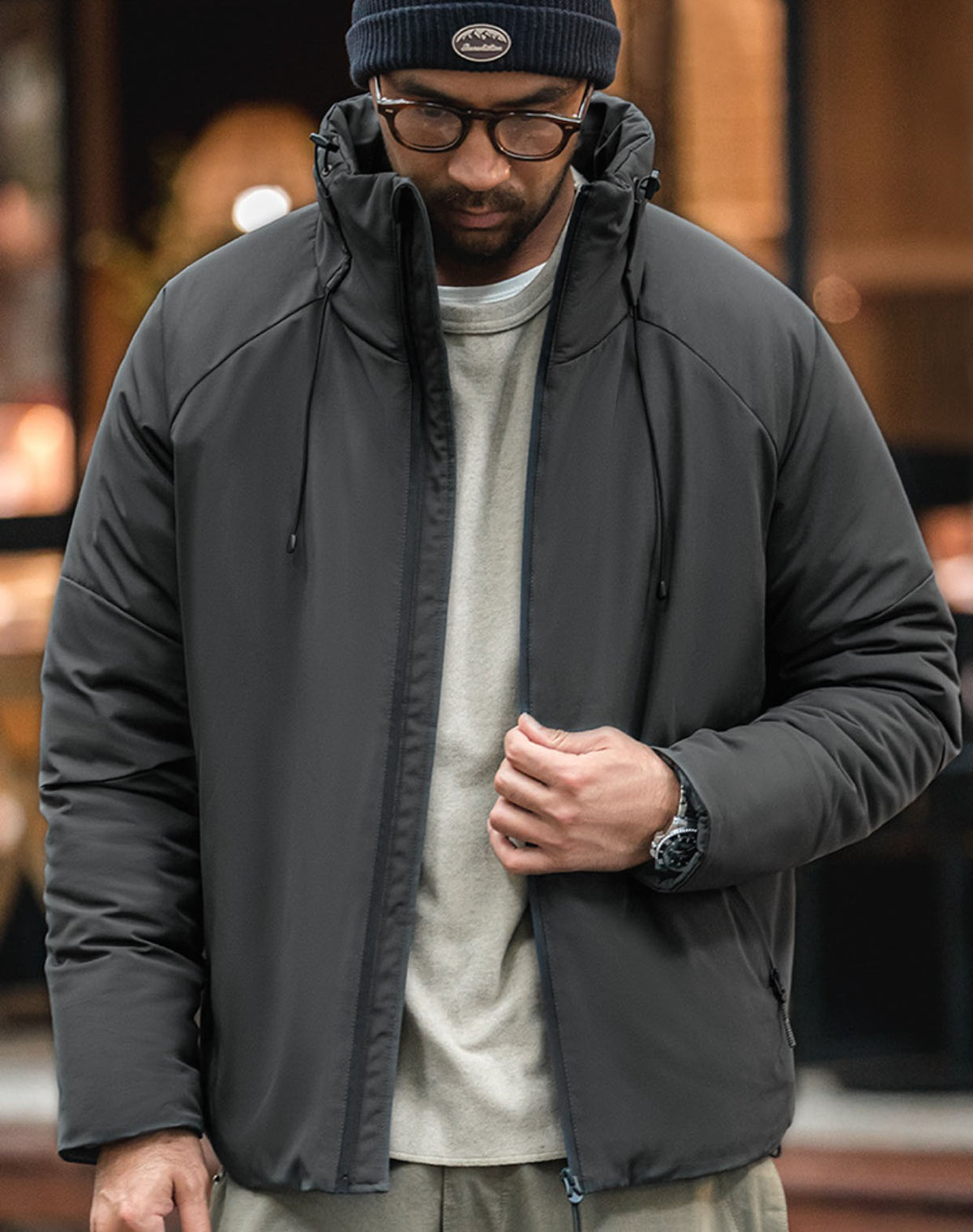 American Casual Warm And Cold-Proof Cotton Men's Coat - Harmony Gallery