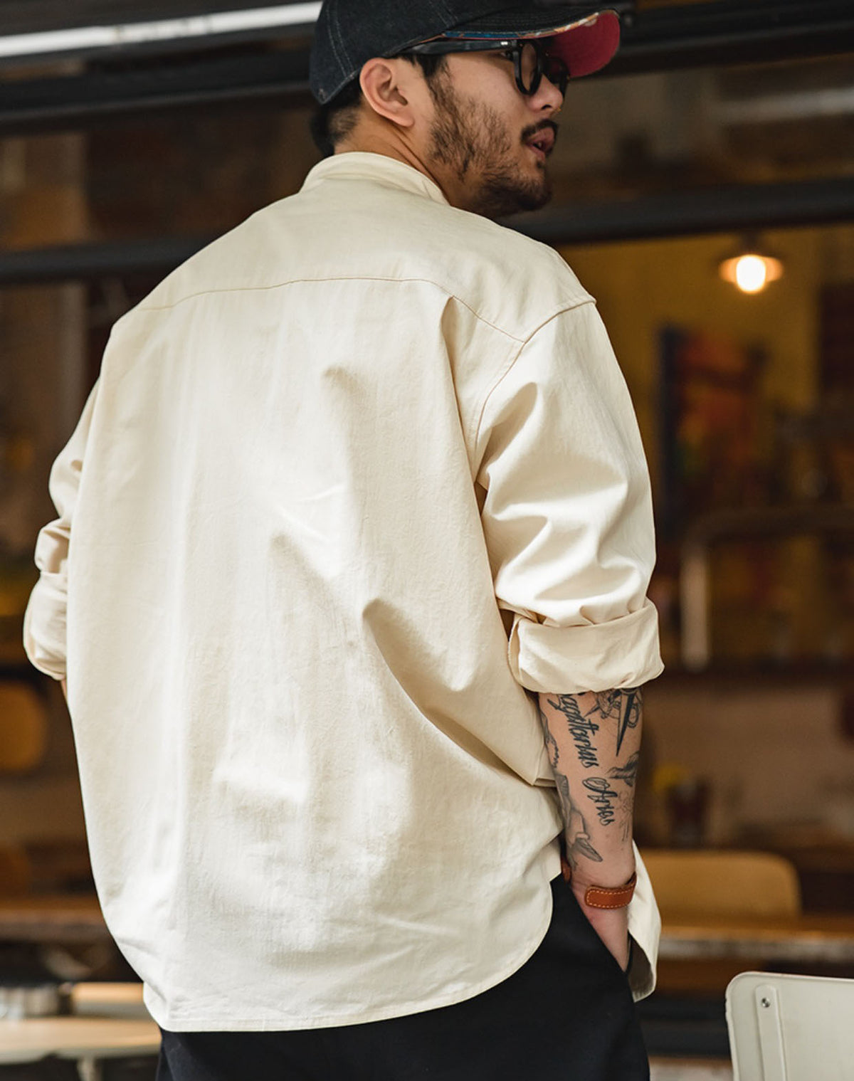 American Retro Cotton Stand-Up Collar Pocket Men's Jacket - Harmony Gallery
