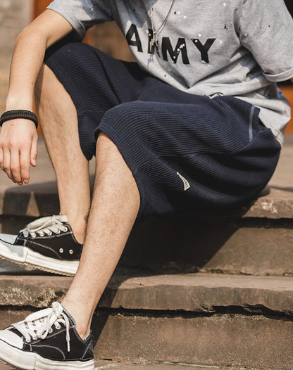 American Casual Loose Waffle Basketball Men's Shorts - Harmony Gallery