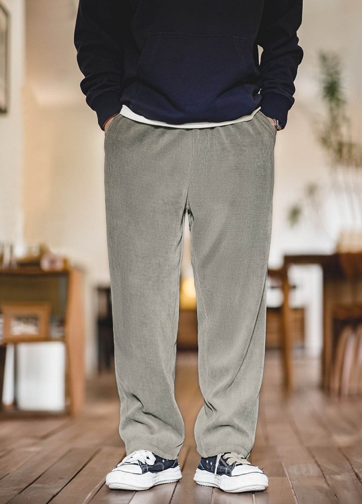 Tooling Casual Chenille Smart Leggings Lazy Straight Men's Trousers - Harmony Gallery