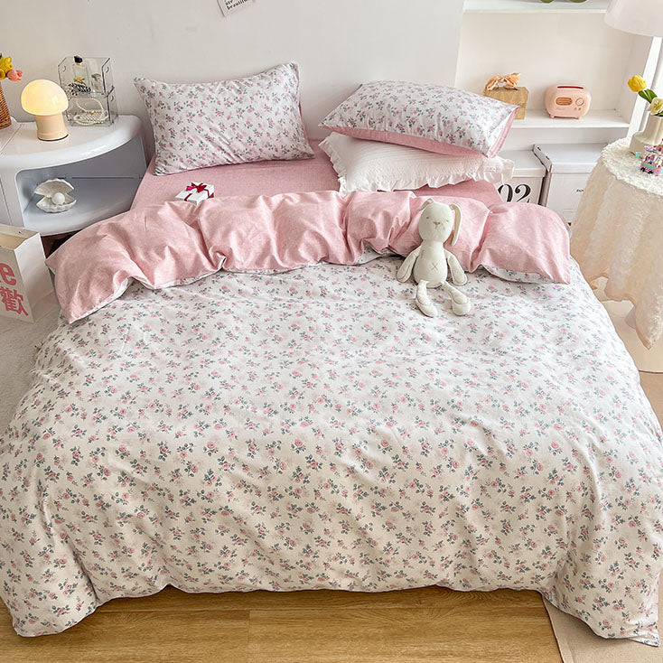 Pastoral Flower Princess Pure Cotton Quilt Cover Bed Set - Harmony Gallery