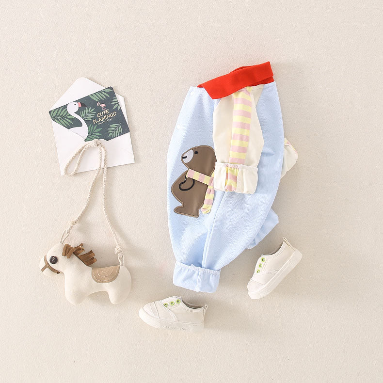 One-Piece Cotton Newborn Cartoon Baby Boy's Romper - Harmony Gallery