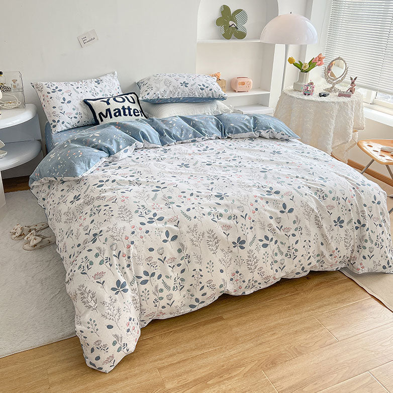Pastoral Flower Princess Pure Cotton Quilt Cover Bed Set - Harmony Gallery