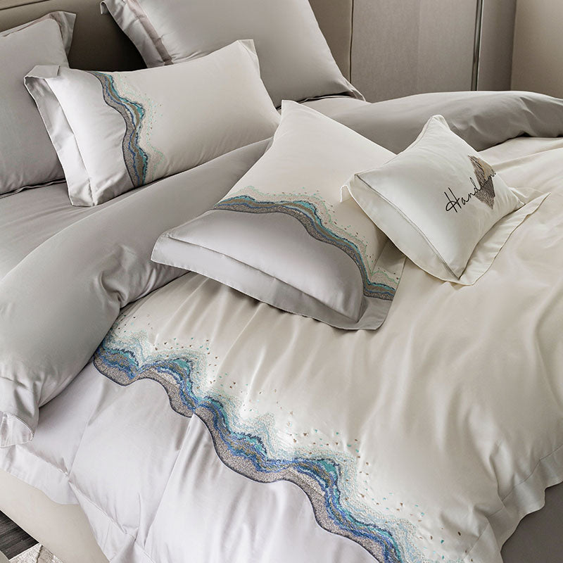 American Light Luxury High-End Embroidery Quilt Cover Bed Set - Harmony Gallery