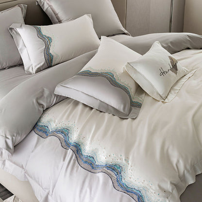 American Light Luxury High-End Embroidery Quilt Cover Bed Set - Harmony Gallery