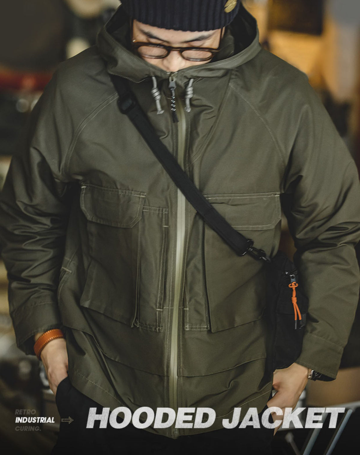 Mountain Large Pocket Hooded Old Windproof Outdoor Men's Jacket - Harmony Gallery