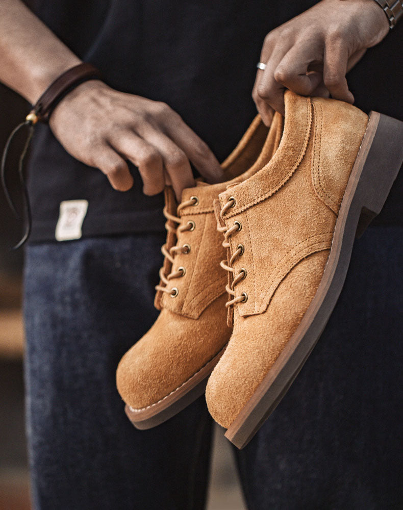 Retro Outdoor Suede Stitching Large Men's Dress Shoes - Harmony Gallery