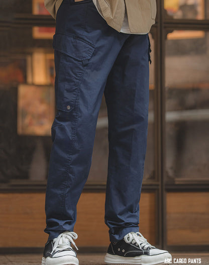Tooling American Vertical Cutting Straight Leg Casual Men’s Trousers - Harmony Gallery