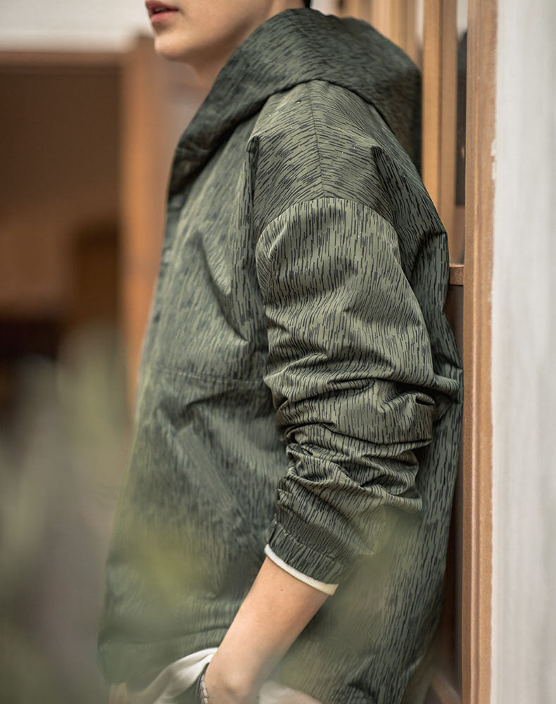 American Raindrop Camouflage Hooded Military Men's Sweater - Harmony Gallery