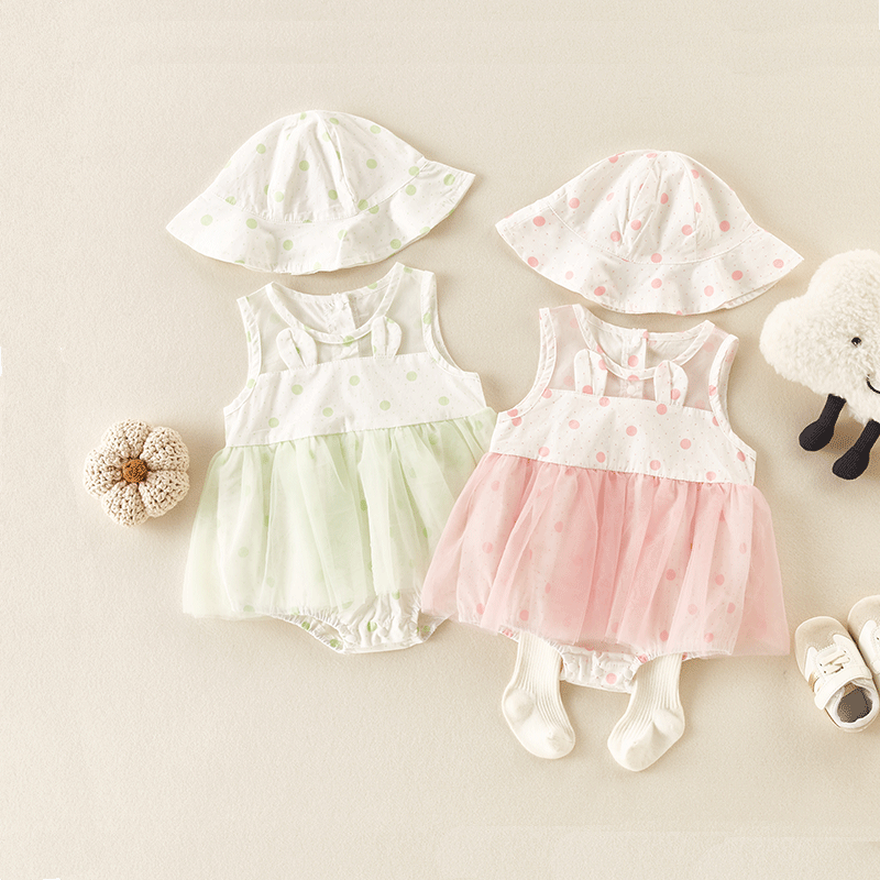 Cute Cotton Summer One-Piece Baby Girl's Romper - Harmony Gallery