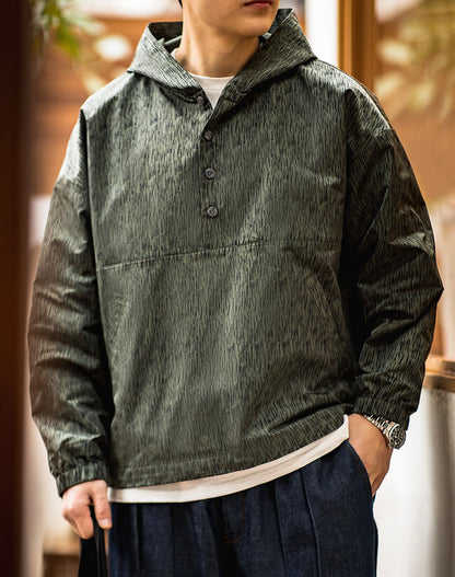American Raindrop Camouflage Hooded Military Men's Sweater - Harmony Gallery