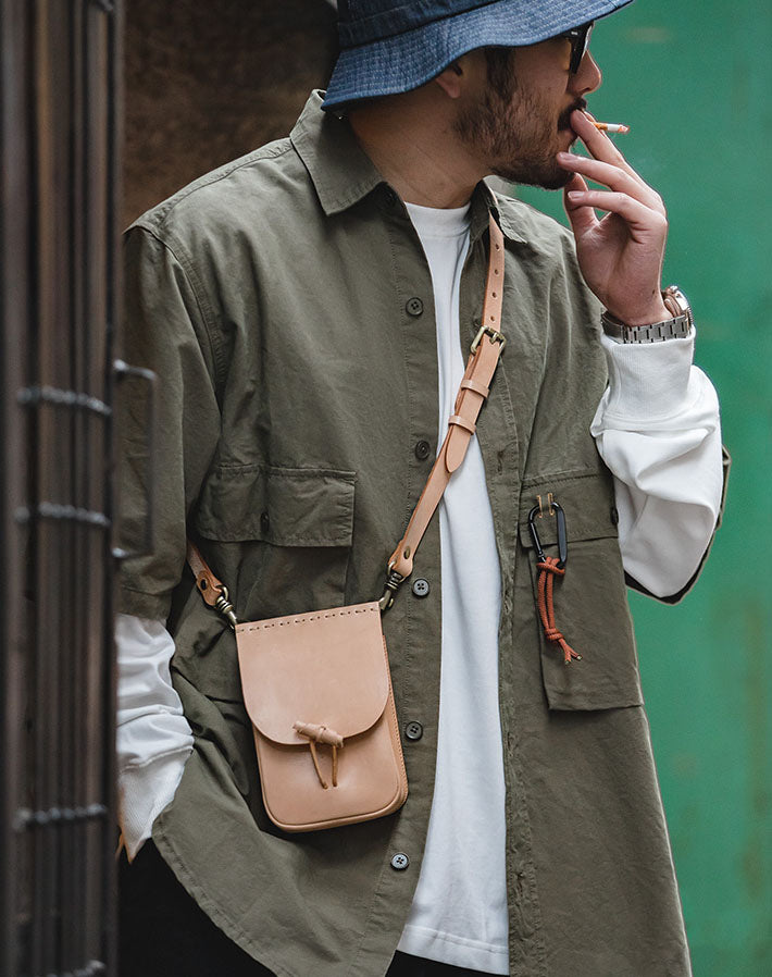 American Retro Loose Mountain Military Men's Shirt - Harmony Gallery
