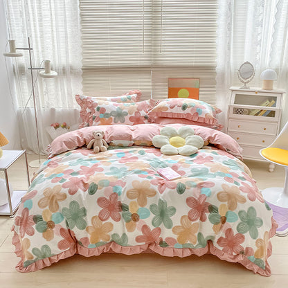 Pastoral Style Printed Four-Piece Pure Cotton Bed Set - Harmony Gallery