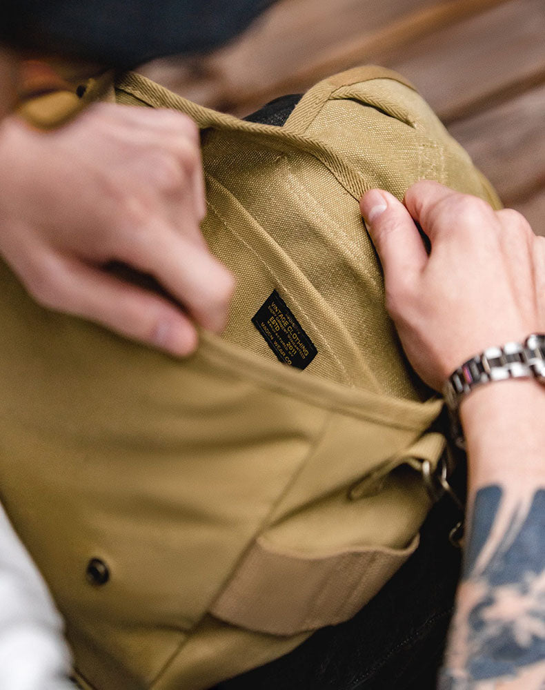American M1961 Canvas Handy Shoulder Motorcycle Men's Bag - Harmony Gallery
