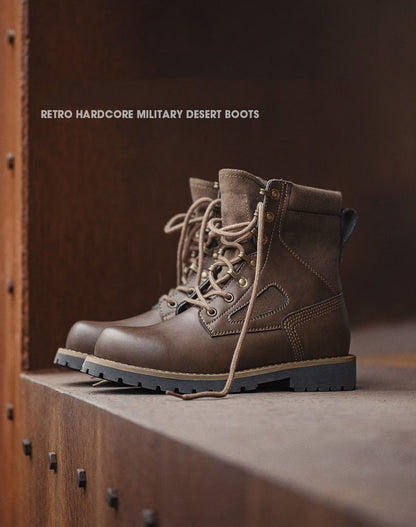 British Style Retro Hardcore Military Desert Combat Men's Boot - Harmony Gallery