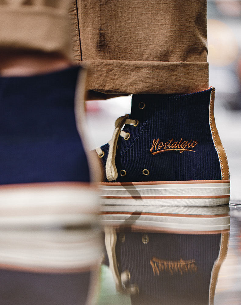 Corduroy High-Top All-Match Casual Men's Canvas Shoes - Harmony Gallery