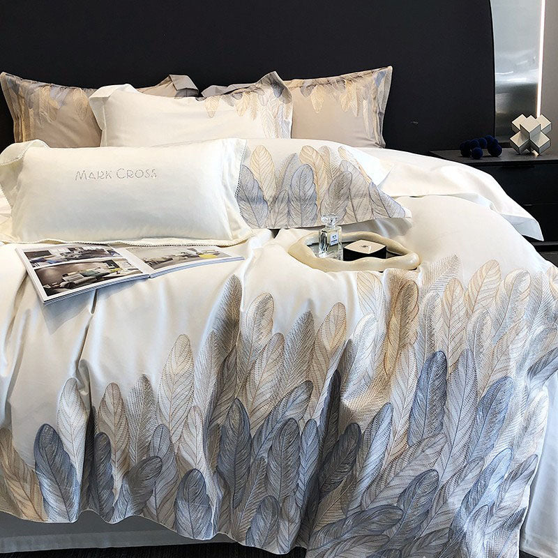 Feather Light Luxury Embroidery Quilt Cover Villa Bed Set - Harmony Gallery