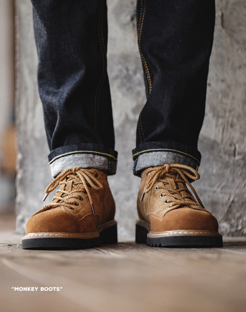 Low-Cut Retro British Style Short-Face Martin Casual Men's Boot - Harmony Gallery