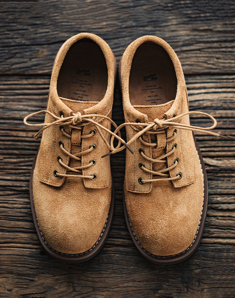 Retro Outdoor Suede Stitching Large Men's Dress Shoes - Harmony Gallery
