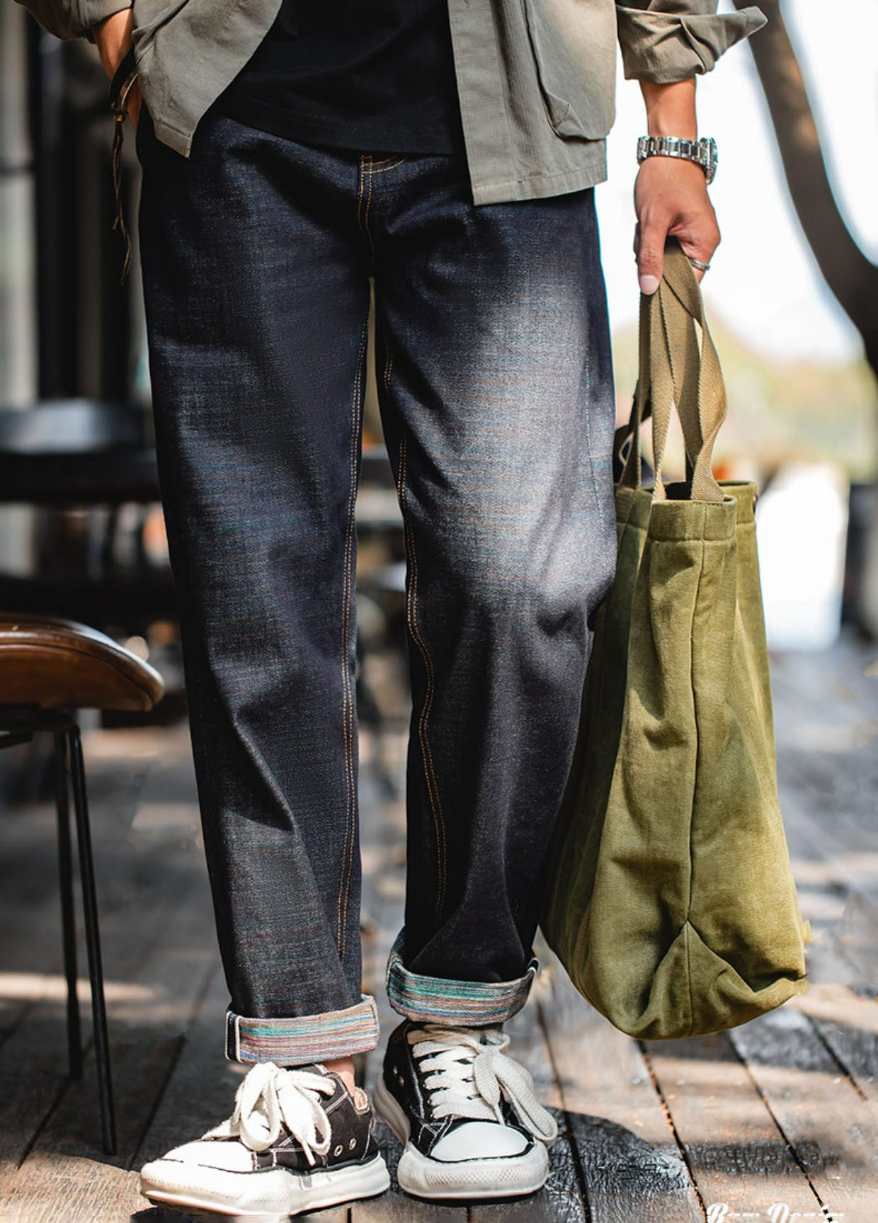 American Retro Heavyweight Colored Cotton Men's Jeans - Harmony Gallery