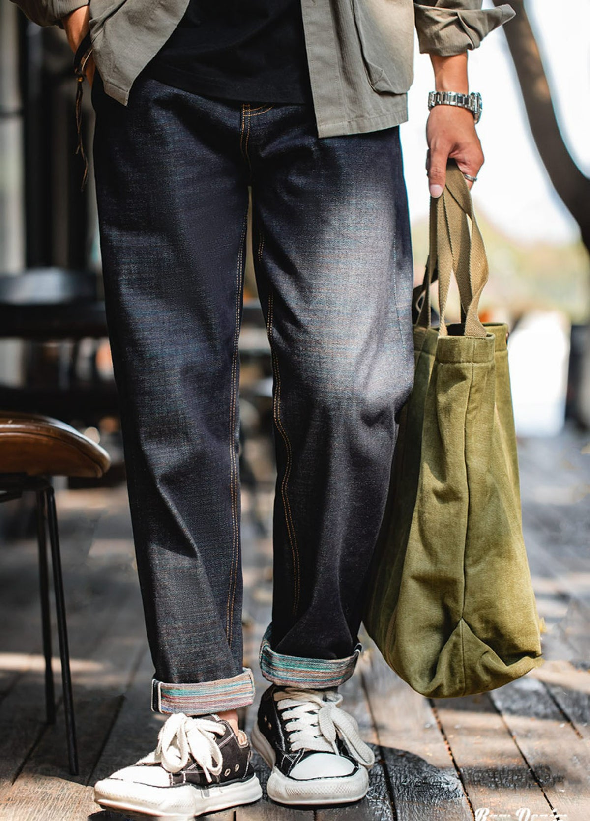 American Retro Heavyweight Colored Cotton Men's Jeans - Harmony Gallery