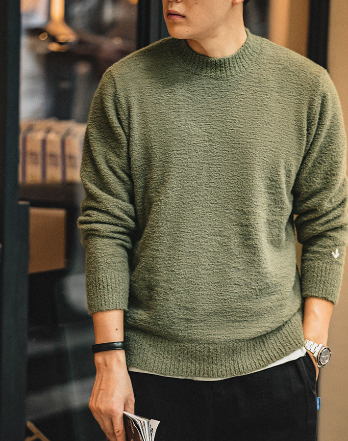 American Retro Fleece Skinny Knitwear Men's Sweater - Harmony Gallery
