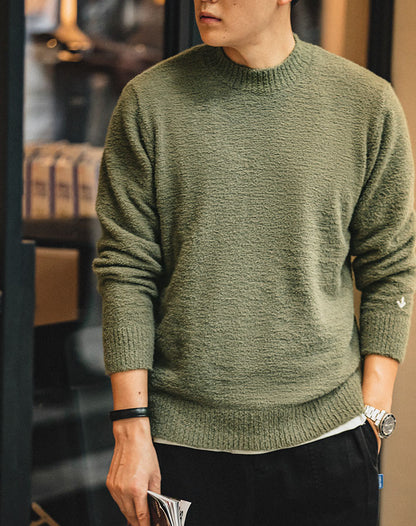 American Retro Fleece Skinny Knitwear Men's Sweater - Harmony Gallery