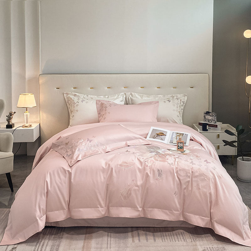 Pastoral Light Luxury Embroidery Quilt Cover Villa Bed Set - Harmony Gallery