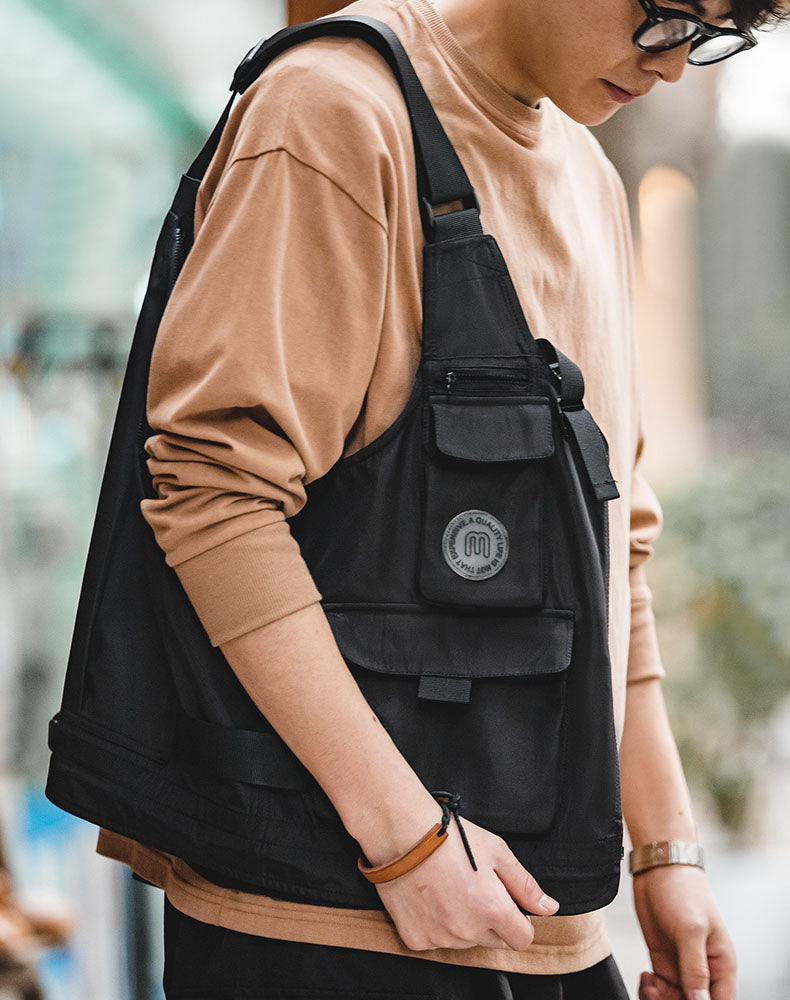 Tooling American Retro Tactical Vest Dual-Use Men's Waistcoat Bag - Harmony Gallery