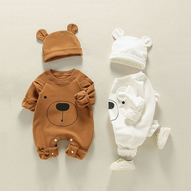 One-Piece Cute Hooded Climbing Baby Boy's Romper - Harmony Gallery