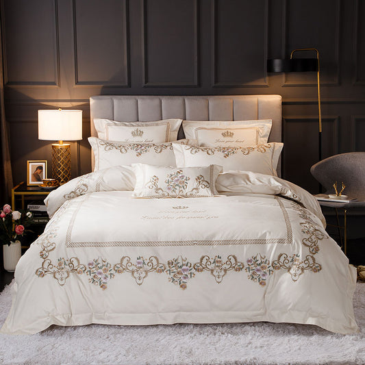 European-Style Embroidered Quilt Cover High-End Bed Set - Harmony Gallery