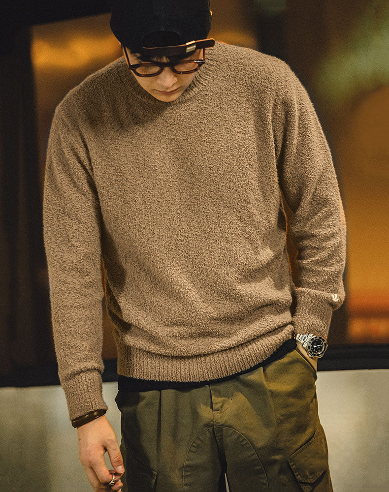 American Retro Fleece Skinny Knitwear Men's Sweater - Harmony Gallery