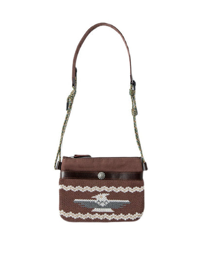 Tooling Retro One-Shoulder Cowhide Canvas Portable Men's Bag - Harmony Gallery