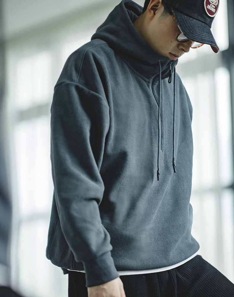 Tooling American Retro Polar Fleece Hooded Men's Sweater - Harmony Gallery