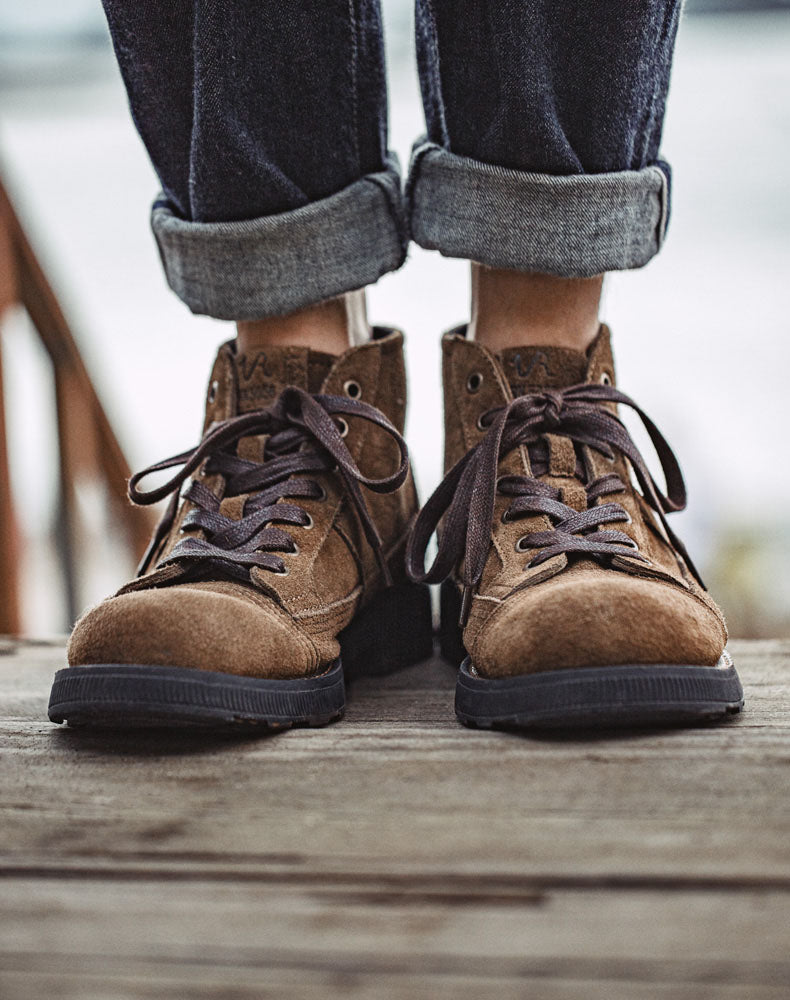 American Retro Mountaineering Casual Desert Leather Men's Boot - Harmony Gallery