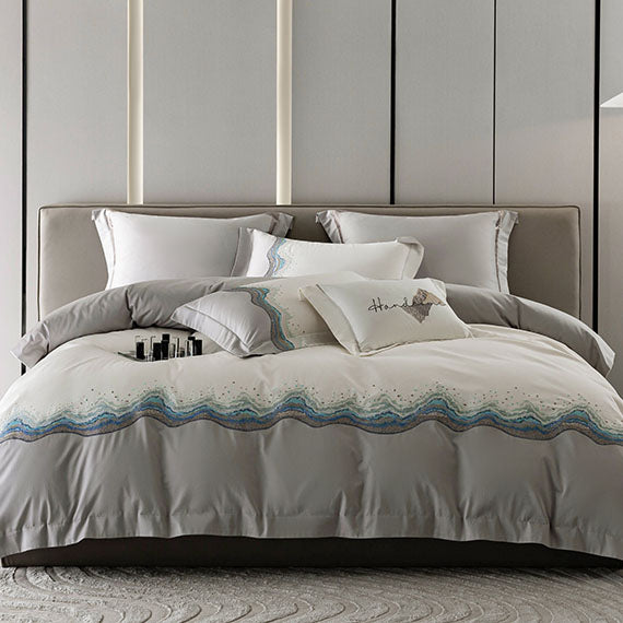 American Light Luxury High-End Embroidery Quilt Cover Bed Set - Harmony Gallery