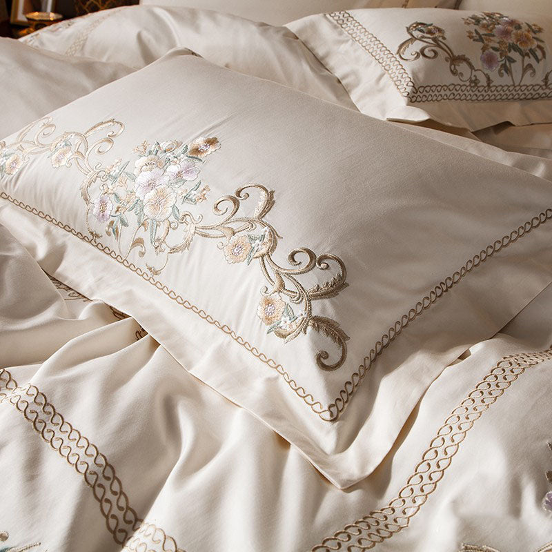 European-Style Embroidered Quilt Cover High-End Bed Set - Harmony Gallery