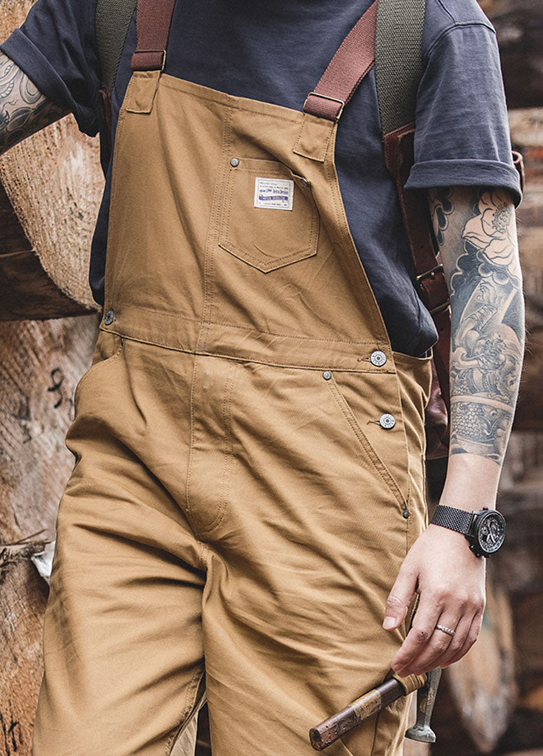American Retro Suspenders One-Piece Pocket Men's Overalls - Harmony Gallery