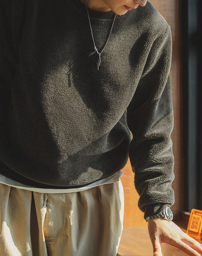 Polar Fleece Warm Hoodless Foldable Men's Sweater - Harmony Gallery